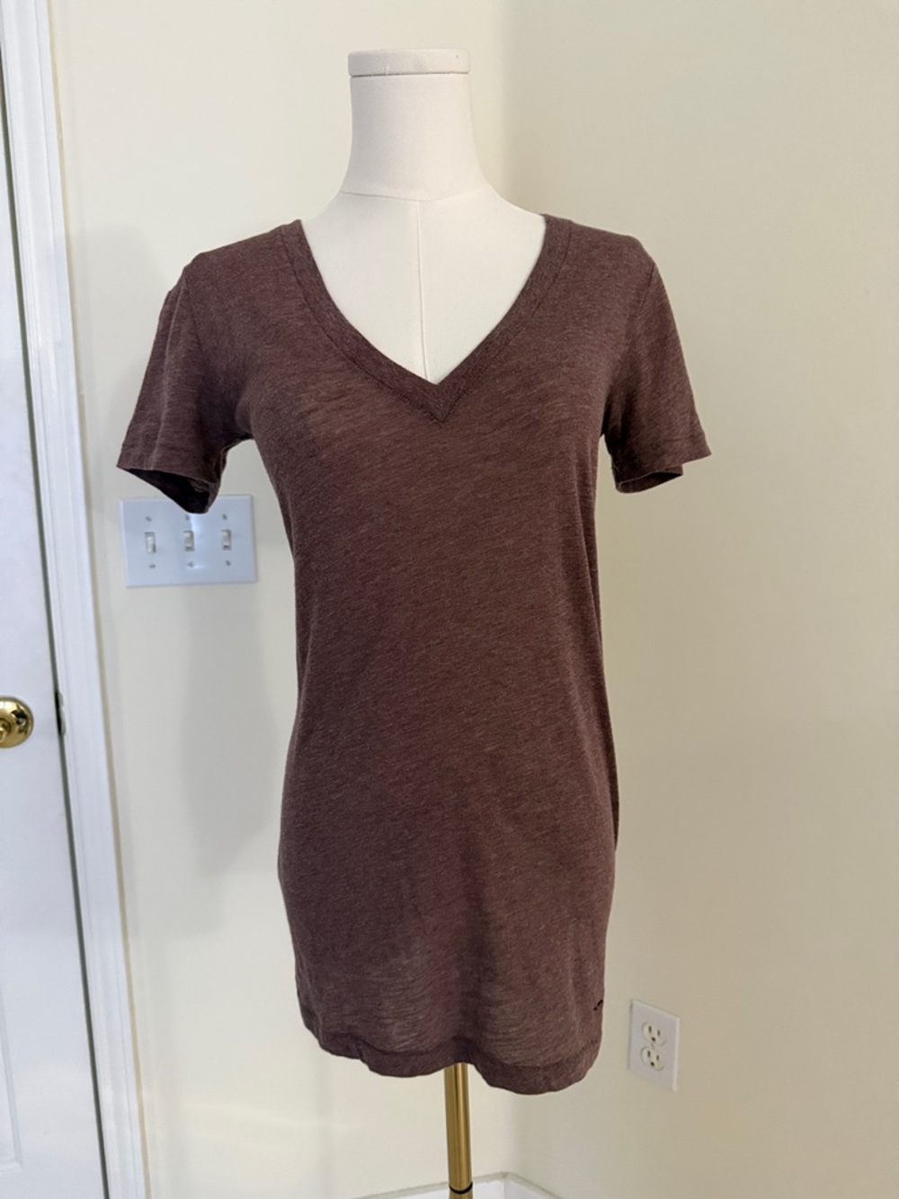 PINK Victoria's Secret Purple V-Neck Short Sleeve Tee